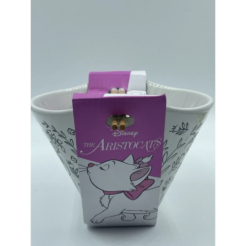 Disney The Aristocrats Marie Pink And White Ribbon Ramen Bowl With Chopsticks 💝